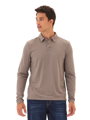 Darryn Luxe Jersey 2 Button Polo Mens Tops Tshirt Long Polo Threads 4 Thought