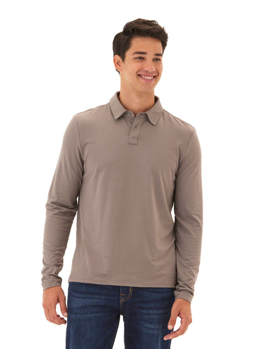 Darryn Luxe Jersey 2 Button Polo Mens Tops Tshirt Long Polo Threads 4 Thought