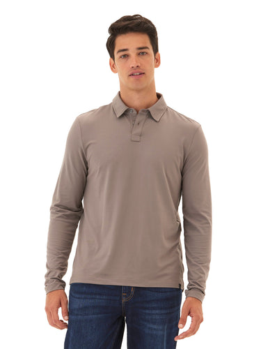 Darryn Luxe Jersey 2 Button Polo Mens Tops Tshirt Long Polo Threads 4 Thought