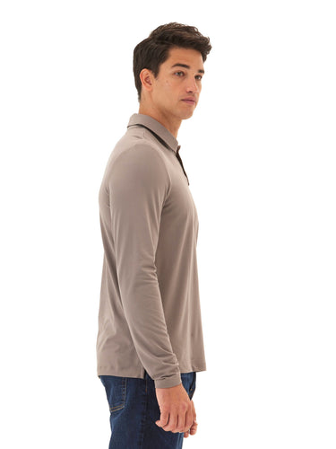Darryn Luxe Jersey 2 Button Polo Mens Tops Tshirt Long Polo Threads 4 Thought