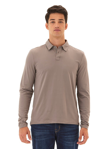 Darryn Luxe Jersey 2 Button Polo Mens Tops Tshirt Long Polo Threads 4 Thought