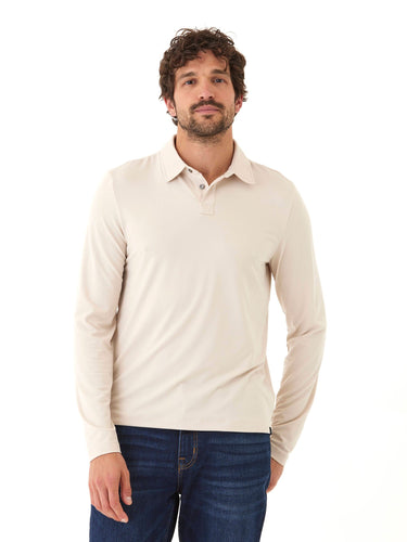 Darryn Luxe Jersey 2 Button Polo Mens Tops Tshirt Long Polo Threads 4 Thought