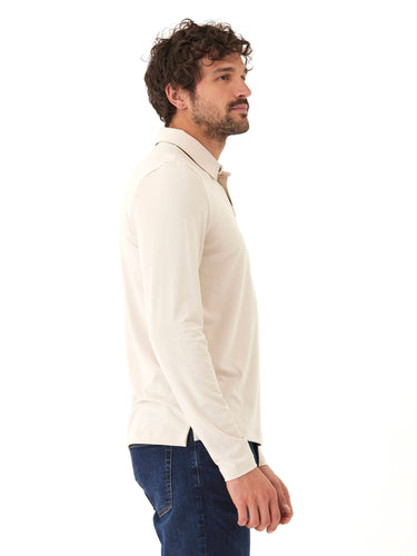 Darryn Luxe Jersey 2 Button Polo Mens Tops Tshirt Long Polo Threads 4 Thought