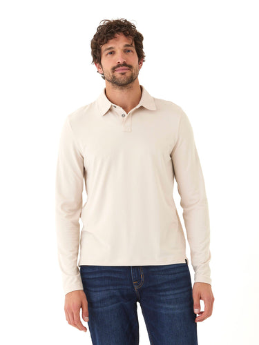 Darryn Luxe Jersey 2 Button Polo Mens Tops Tshirt Long Polo Threads 4 Thought