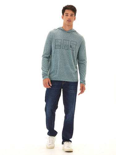 Triblend Jersey Graphic T-Shirt Hoodie Mens Tops Tshirt Long Threads 4 Thought