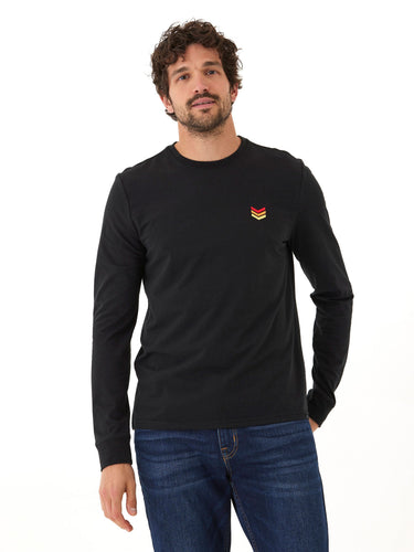 Embroidery Long Sleeve Triblend Crew Mens Tops Tshirt Long Threads 4 Thought