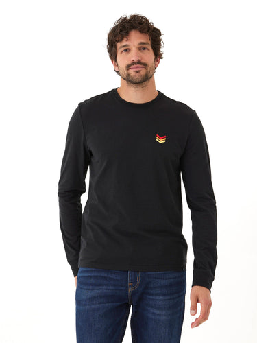 Embroidery Long Sleeve Triblend Crew Mens Tops Tshirt Long Threads 4 Thought