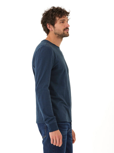 Embroidery Long Sleeve Triblend Crew Mens Tops Tshirt Long Threads 4 Thought
