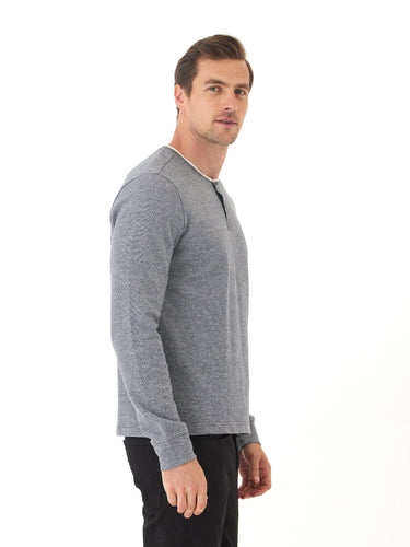 Charles Eco Double Knit Henley Mens Tops Tshirt Long Henley Threads 4 Thought