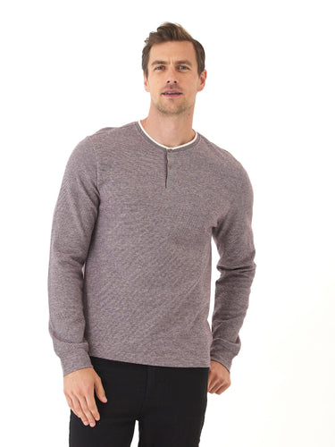 Charles Eco Double Knit Henley Mens Tops Tshirt Long Henley Threads 4 Thought
