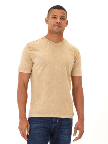 Shawn Mineral Wash Eco Cotton Jersey Crew Tee Mens Tops Tshirt Short Threads 4 Thought