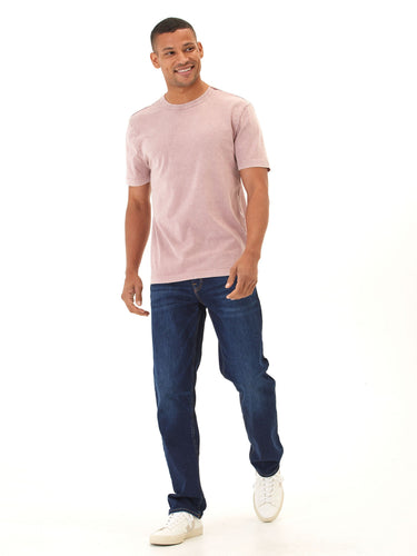 Shawn Mineral Wash Eco Cotton Jersey Crew Tee Mens Tops Tshirt Short Threads 4 Thought