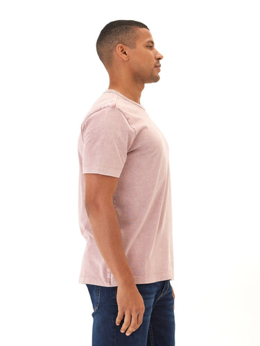 Shawn Mineral Wash Eco Cotton Jersey Crew Tee Mens Tops Tshirt Short Threads 4 Thought