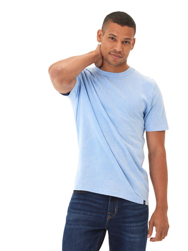 Shawn Mineral Wash Eco Cotton Jersey Crew Tee Mens Tops Tshirt Short Threads 4 Thought