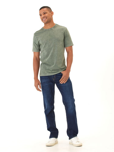 Shawn Mineral Wash Eco Cotton Jersey Crew Tee Mens Tops Tshirt Short Threads 4 Thought