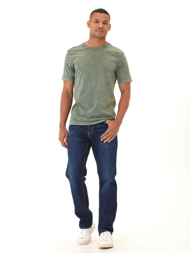 Shawn Mineral Wash Eco Cotton Jersey Crew Tee Mens Tops Tshirt Short Threads 4 Thought