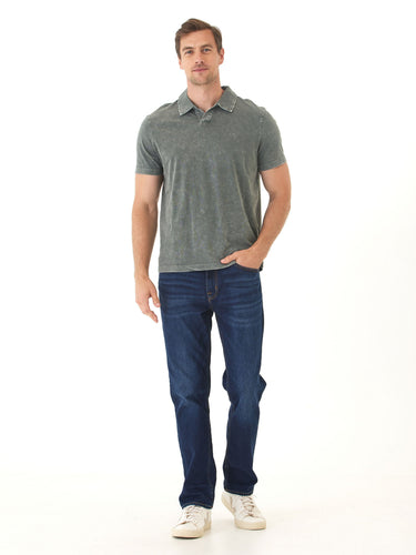 Jared Mineral Wash Eco Cotton Jersey Short Sleeve Polo Mens Tops Tshirt Short Polo Threads 4 Thought