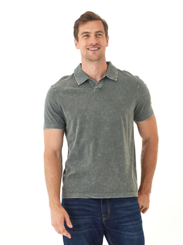 Jared Mineral Wash Eco Cotton Jersey Short Sleeve Polo Mens Tops Tshirt Short Polo Threads 4 Thought