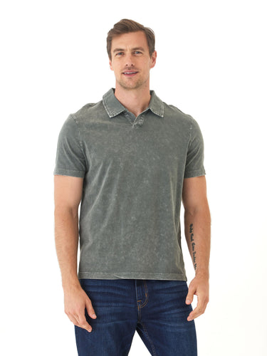 Jared Mineral Wash Eco Cotton Jersey Short Sleeve Polo Mens Tops Tshirt Short Polo Threads 4 Thought