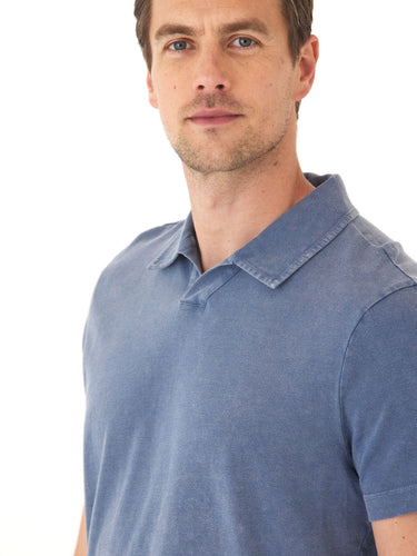 Jared Mineral Wash Eco Cotton Jersey Short Sleeve Polo Mens Tops Tshirt Short Polo Threads 4 Thought