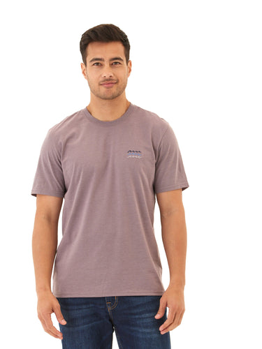 Kea Wave Embroidery Soft Wash Jersey Crew Tee Mens Tops Tshirt Short Threads 4 Thought