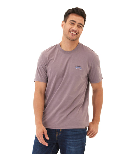 Kea Wave Embroidery Soft Wash Jersey Crew Tee Mens Tops Tshirt Short Threads 4 Thought