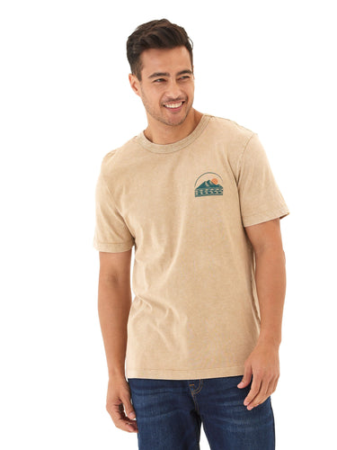 Shoreline Graphic Mineral Wash Jersey Crew Tee Threads 4 Thought