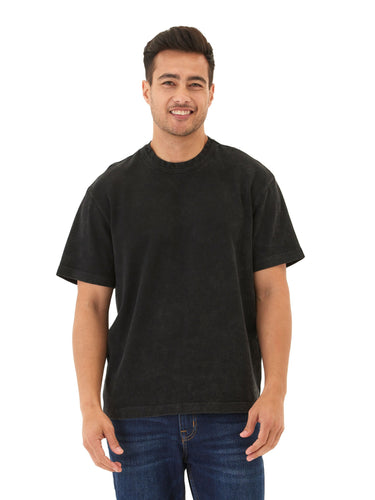Johnny Relaxed Fit Mineral Wash Heavyweight Jersey Tee Mens Tops Tshirt Short Threads 4 Thought