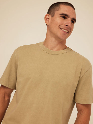 Johnny Relaxed Fit Mineral Wash Jersey Tee Mens Tops Tshirt Short Threads 4 Thought