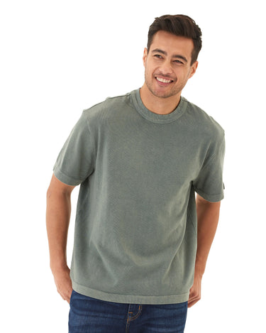 Johnny Relaxed Fit Heavyweight Mineral Wash Jersey Tee Mens Tops Tshirt Short Threads 4 Thought