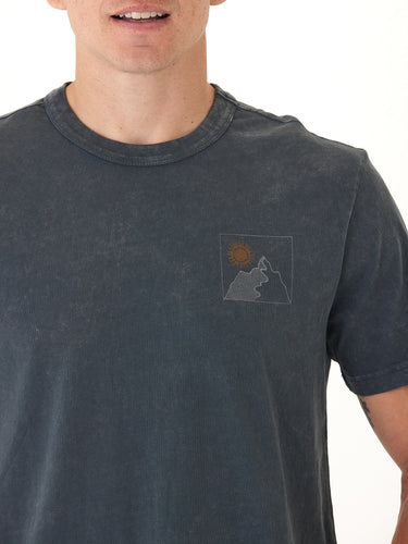 Mineral Wash Sunny Mountain Top Graphic Tee Threads 4 Thought