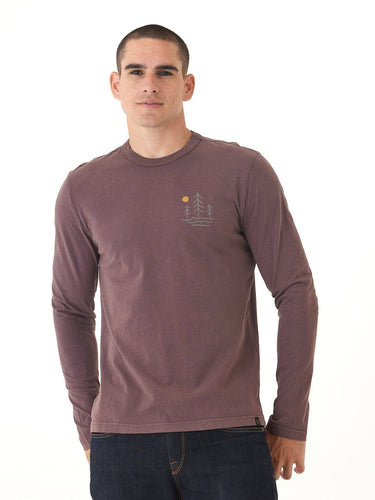 Mineral Wash Tiny Forest Graphic Long Sleeve Tee Threads 4 Thought