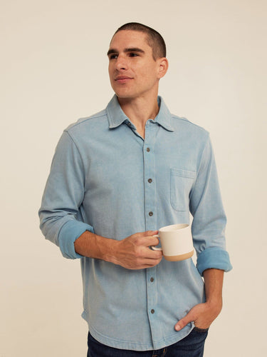 Dorian Mineral Wash Mediumweight Jersey Button-Down Threads 4 Thought