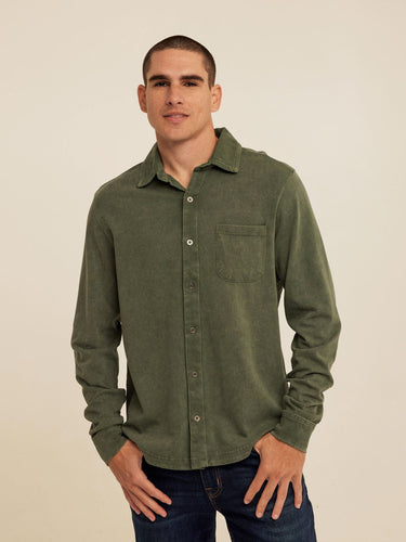Dorian Mineral Wash Mediumweight Jersey Button-Down Threads 4 Thought