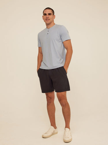 Shayne Luxe Jersey 3-Button Short Sleeve Henley Threads 4 Thought