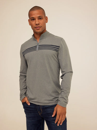 Kace Luxe Jersey Stripe Quarter Zip Threads 4 Thought