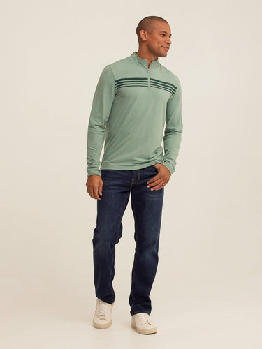 Kace Luxe Jersey Stripe Quarter Zip Threads 4 Thought