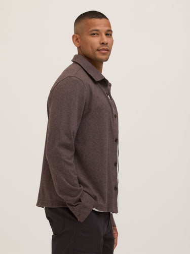 Carter Brushed Jacquard Button-Down Shirt Mens Tops Tshirt Long Threads 4 Thought