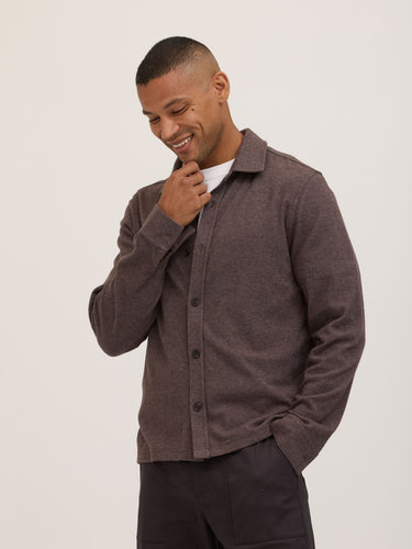Carter Brushed Jacquard Button-Down Shirt Mens Tops Tshirt Long Threads 4 Thought