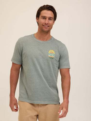 Island Sunrise Graphic Mineral Wash Jersey Tee Threads 4 Thought