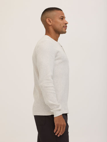 Jeremiah Brushed Thermal Long Sleeve Henley Mens Tops Tshirt Long Henley Threads 4 Thought