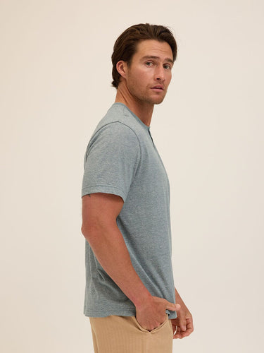 Carlos Light Fleck Jersey 3-Button Henley Threads 4 Thought