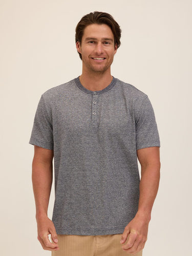 Carlos Light Fleck Jersey 3-Button Henley Threads 4 Thought