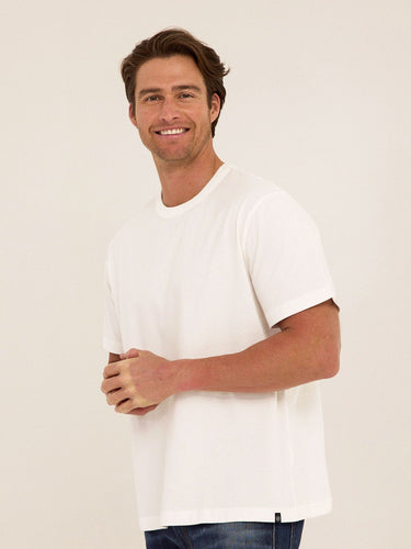 Johnny Organic Cotton Relaxed Crew Tee Mens Tops Tshirt Short Threads 4 Thought