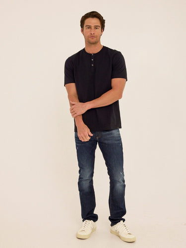 Shayne Organic Cotton Henley Mens Tops Tshirt Short Henley Threads 4 Thought