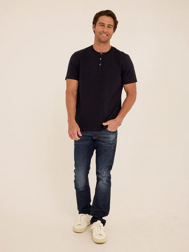 Shayne Organic Cotton Henley Mens Tops Tshirt Short Henley Threads 4 Thought