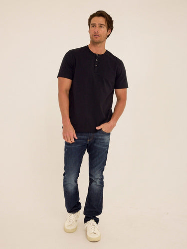 Shayne Organic Cotton Henley Mens Tops Tshirt Short Henley Threads 4 Thought