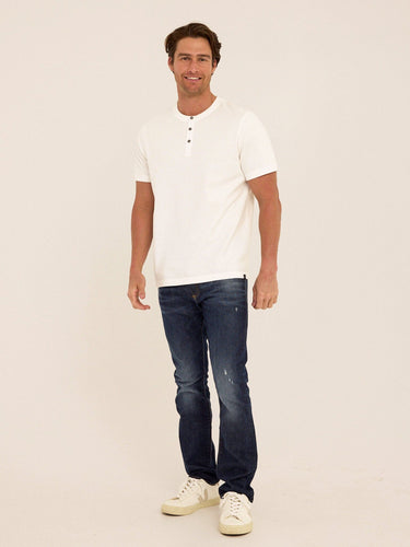 Shayne Organic Cotton Henley Mens Tops Tshirt Short Henley Threads 4 Thought