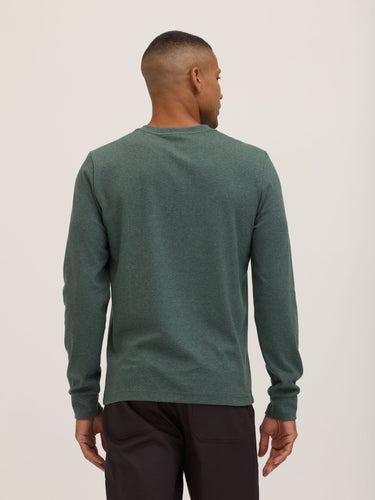Elias Brushed Jacquard Long Sleeve Henley Mens Tops Tshirt Long Henley Threads 4 Thought