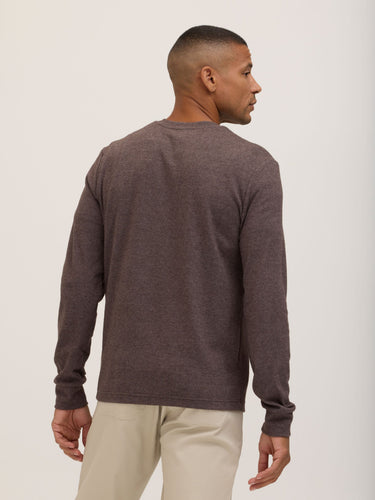 Elias Brushed Jacquard Long Sleeve Henley Mens Tops Tshirt Long Henley Threads 4 Thought